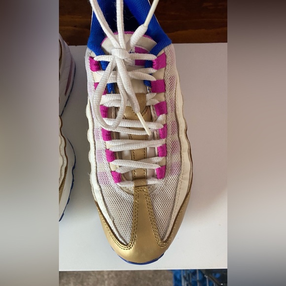 Nike 2018 7 Youth Air Max 95 LE GS 'Peanut Butter & Jelly' - Picture 8 of 12